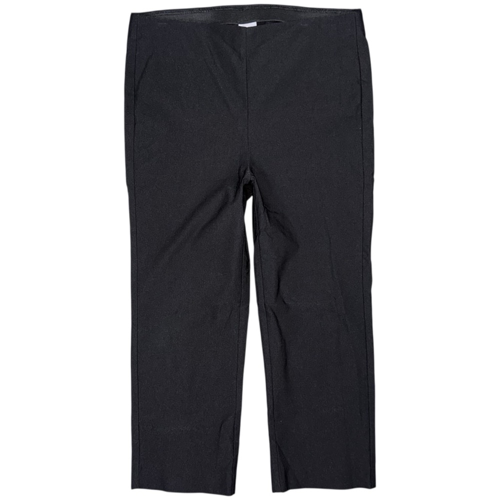 Chico’s So Slimming Brigitte Cropped Pants Black Sz 10 Chicos 1.5 Pull On Office